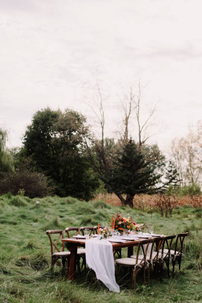 istock Outdoor table set for a party or wedding 1470587794
