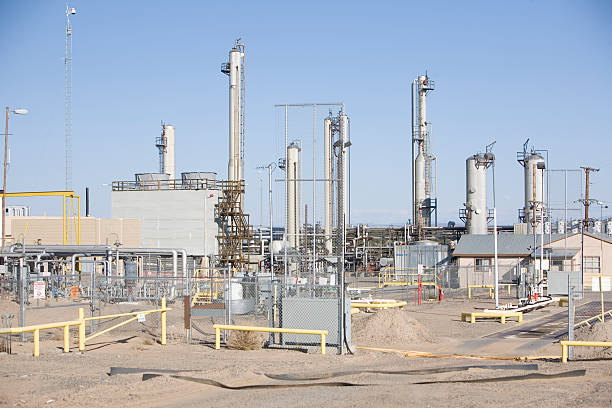 Natural gas plant stock photo