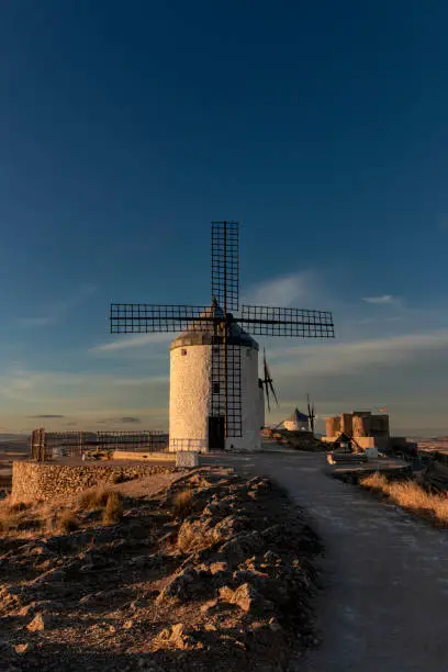 Windmills, cereal mills mythical Castile in Spain