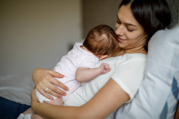 istock Mother and baby at home 1470597989