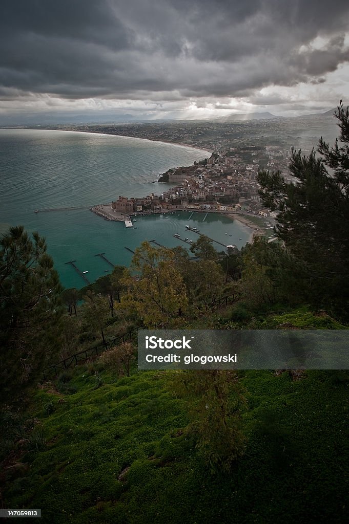 Castellammare del Golfo Blick vom Hügel - Lizenzfrei Anhöhe Stock-Foto