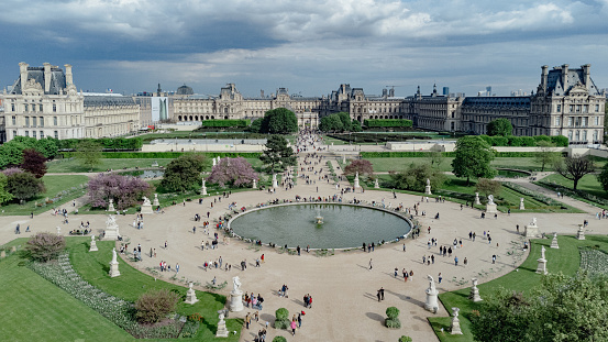 Paris, France. April 23, 2022:  It is the national museum of France dedicated to both fine arts and archeology and decorative arts prior to Impressionism. It is located in Paris, the capital of the country, in the former royal palace of the Louvre. Its extensive collections are the result of collecting developed by the French monarchy over several centuries,