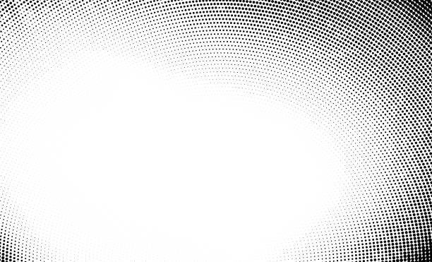 half tone black dots gradient on white background vector art illustration