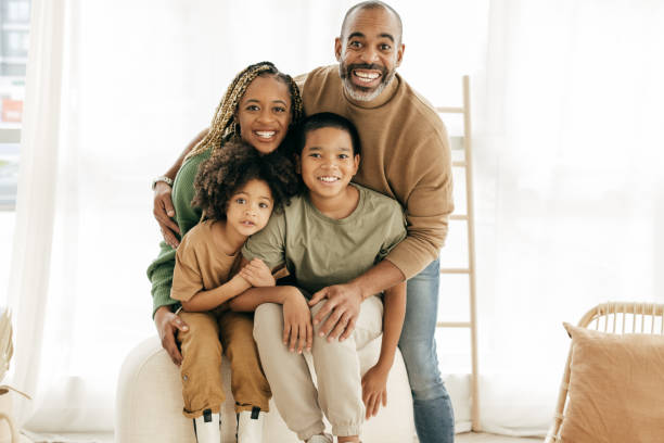 istock Two parents and two kids together during spring break 1470608211