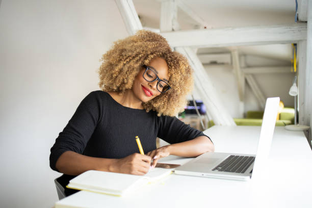 istock Young woman working from home 1470608457