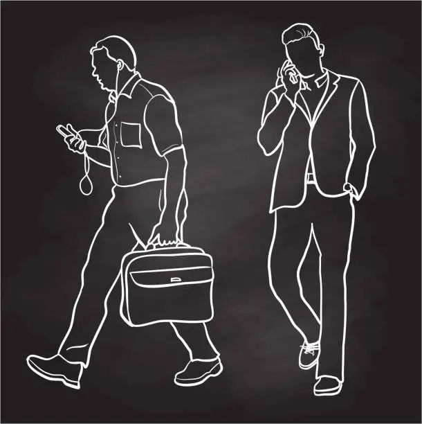Vector illustration of BusinessPeopleSmartphone