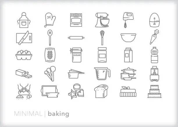 Vector illustration of minimal 30 baking