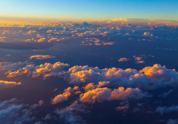 istock Flying over fantastic clouds in the evening 1470615188