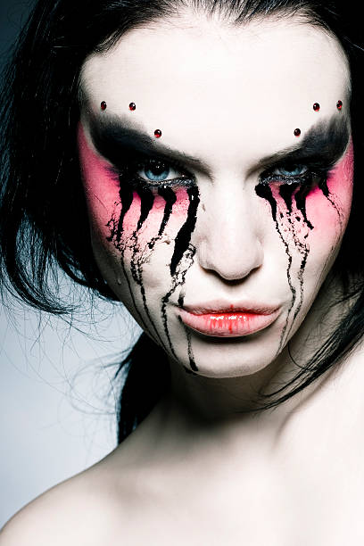 istock woman portrait with an original make-up 147061627