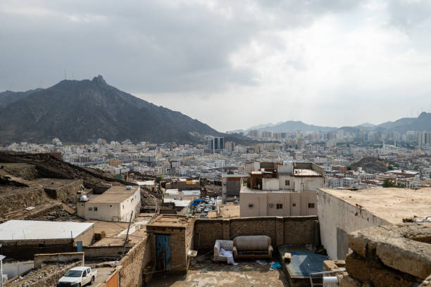 istock The Mecca City Skyline from the Mountains 1470617635