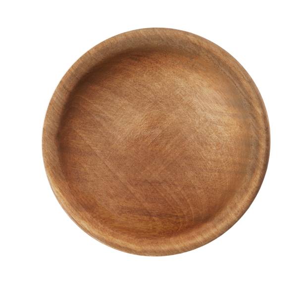 istock Wooden bowl isolated on white 1470619869