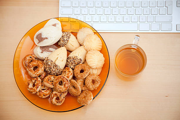 Cookies And Tea Time stock photo