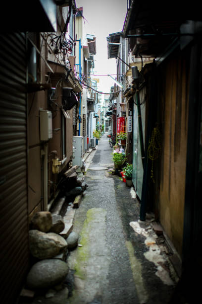istock Narrow streets of Tokyo (Shitamachi) with small shops 1470622480
