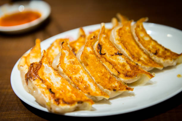 istock Japanese gyoza pot sticker dumplings 1470623941