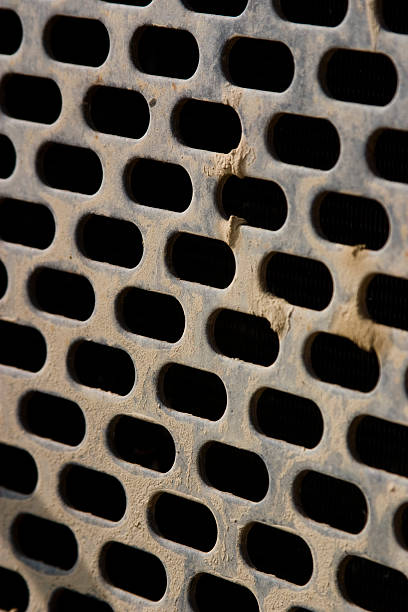 Dirty Metal Grate stock photo