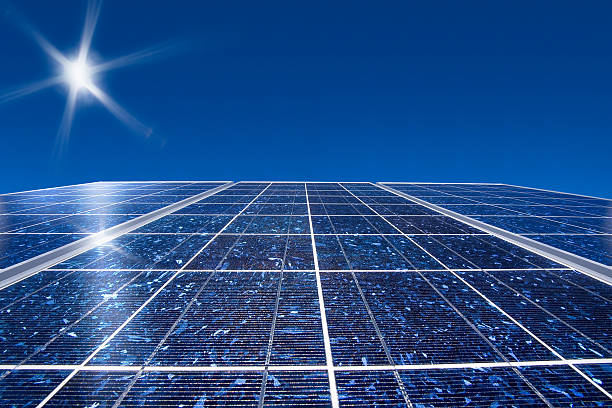 solar panel stock photo