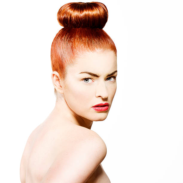 istock Woman with her red hair up. 147063639