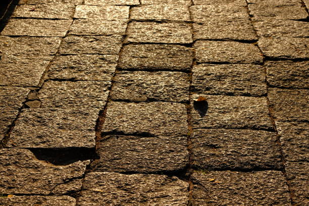 pattern of grunge floor and yellow sign