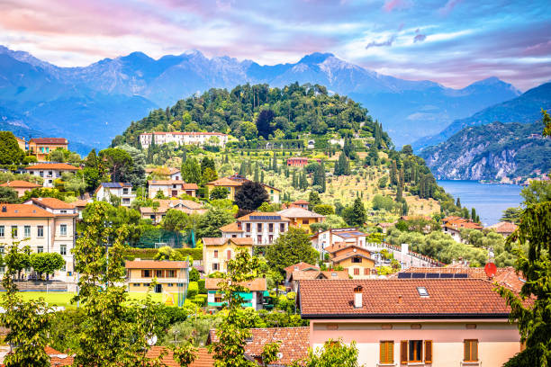 istock Town of Bellagio on Como Lake panoramic view 1470640363