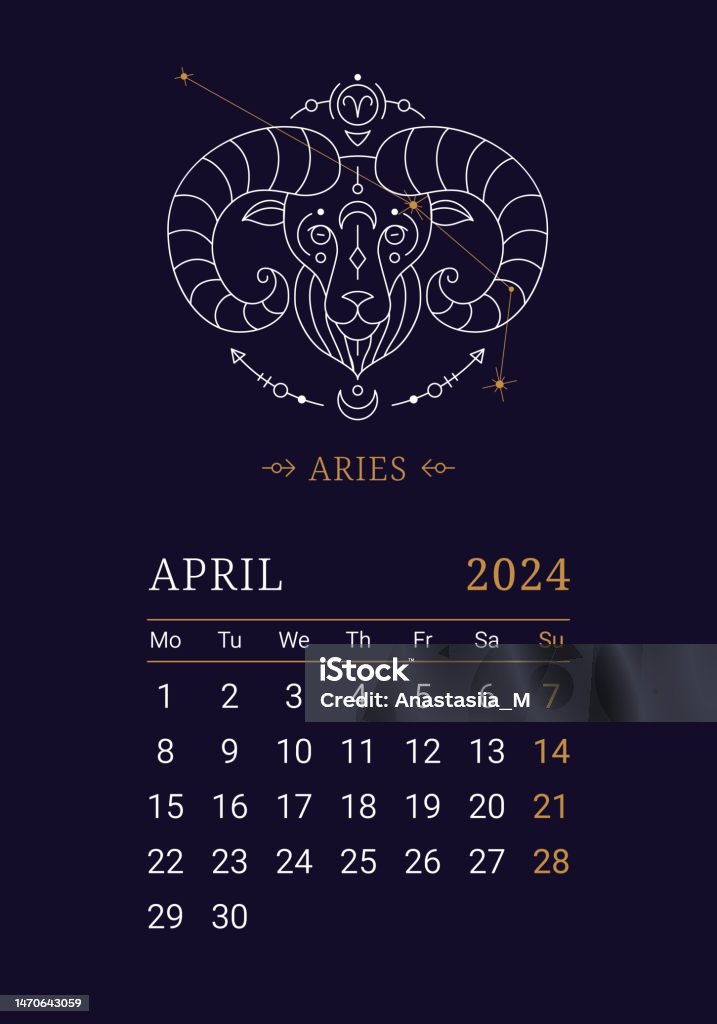 2024 Astrology Wall Monthly Calendar With Aries Zodiac Sign Stock 2024 Astrology Wall Monthly Calendar With Aries Zodiac Sign Stock