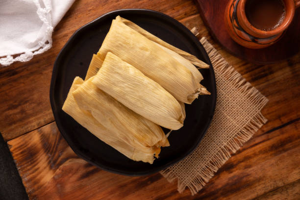 istock Tamales with Champurrado Top view 1470644064