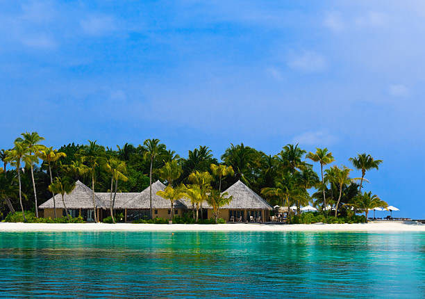 istock Water bungalows on a tropical island 147064704