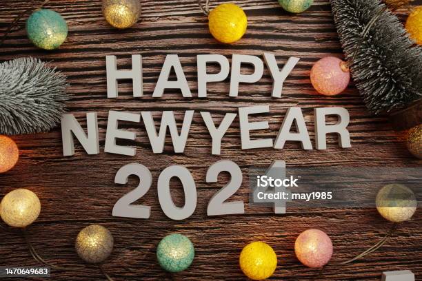 Happy New Year 2024 Alphabet Letters On Wooden Background Stock Photo ...