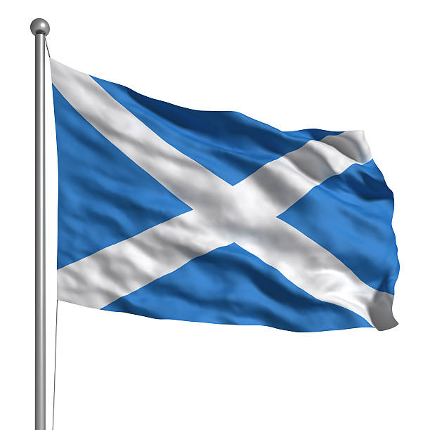 Flag of Scotland (Isolated) stock photo