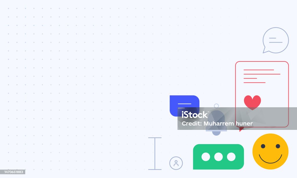 Chat Background Sample Messaging And Chat Concept Vector Background Stock Illustration ...
