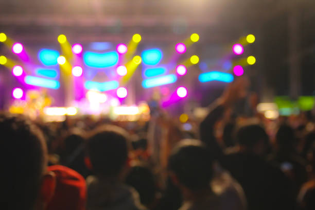 istock Blur background of concert lighting on stage 1470652632