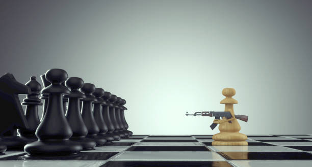istock Chess pieces on a chessboard. Concept of strategy and competition. 1470654639