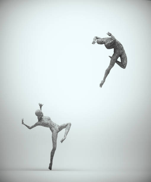 istock Couple made of wires dancing on background 1470654641