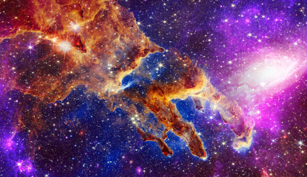 Nebula of paint and light on subject of art, design and creativity.