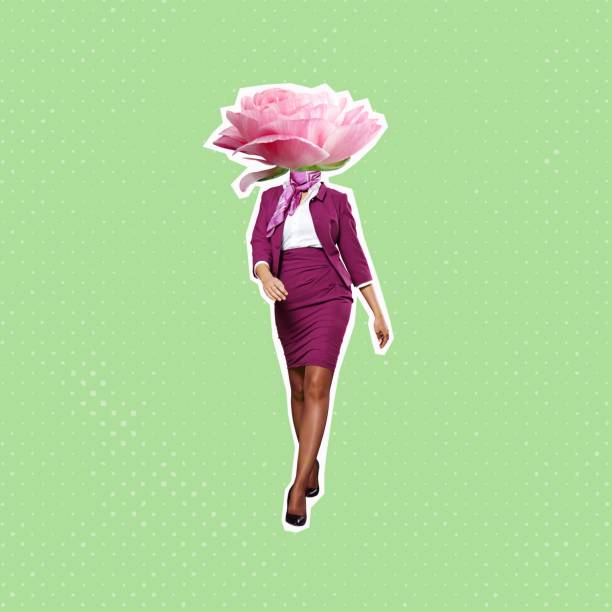 istock Creative Art collage of a woman with head flower shaped. 1470664982