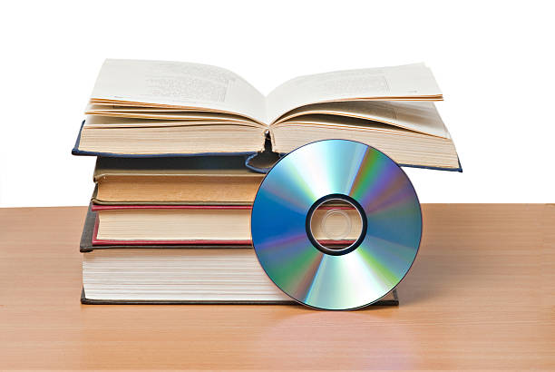 istock Pile of books  and DVD 147066615