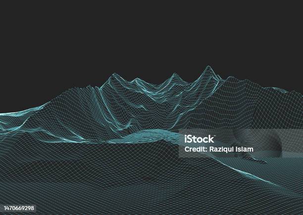 Simple Background Wire Frame Abstract Wireframe Landscape Background Design Stock Illustration ...
