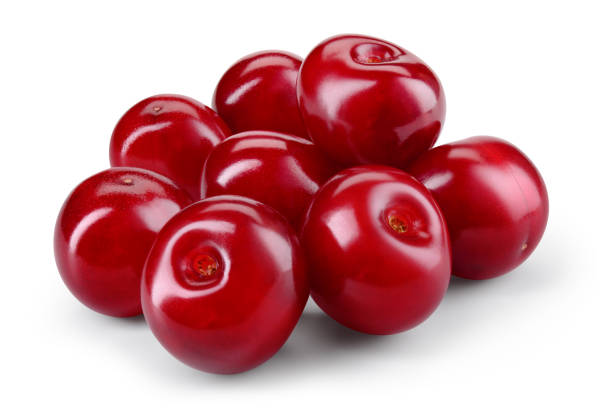 istock Cherry. Sour cherries on white background. Cherry with clipping path. Cherri full depth of field. 1470670095