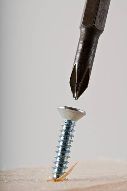 istock Screw In Wood 147067383