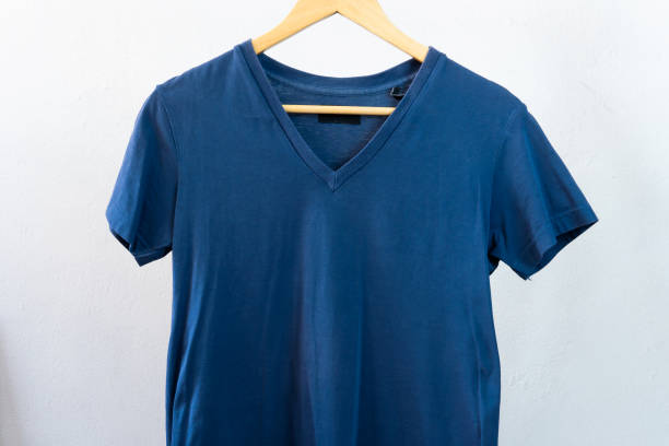 istock Blue T shirt Mockup, Bella Canvas Grey Tshirt Mockup, Hanging Tshirt 1470674619
