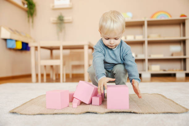 istock A child is playing with educational toys at kindergarten. 1470682522