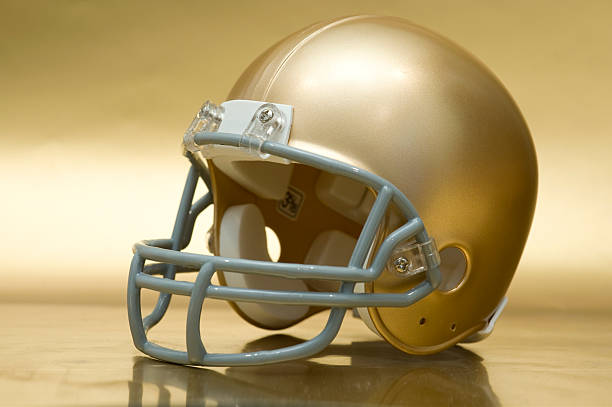 istock Gold Football Helmet Angled 147068459