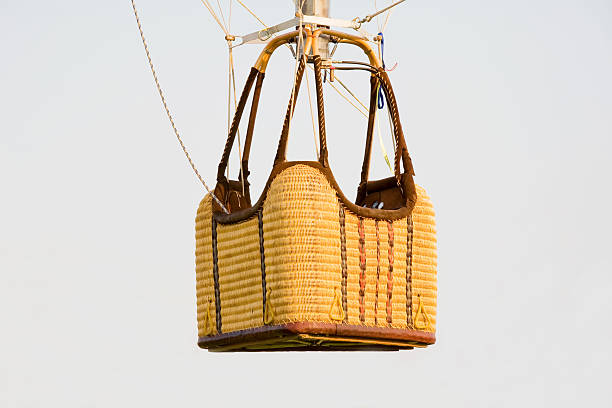 Wicker Basket Empty Hot Air Balloon Basket hot air balloon photos stock pictures, royalty-free photos & images