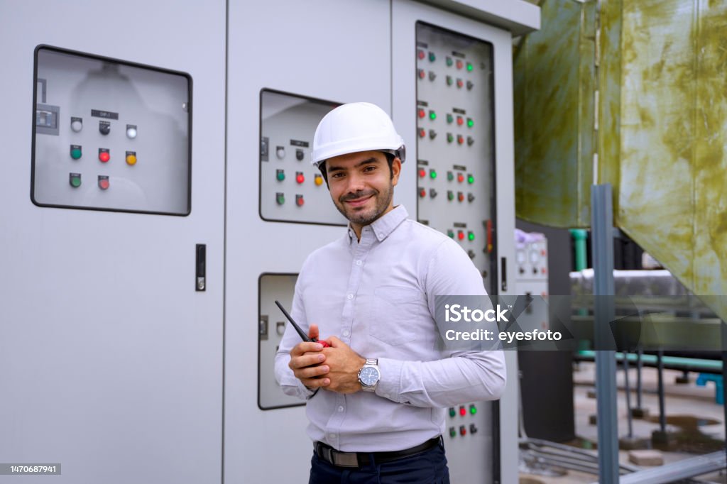 Engineer K Engineer Work At Rooftop Stock Photo - Download Image Now - Engineer ...