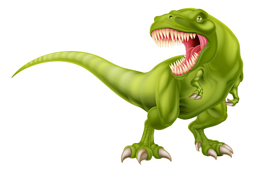 Tyrannosaurus T Rex dinosaur cartoon animal prehistoric monster roaring
