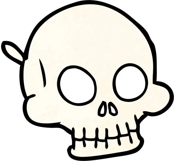 Vector illustration of cartoon halloween skull mask