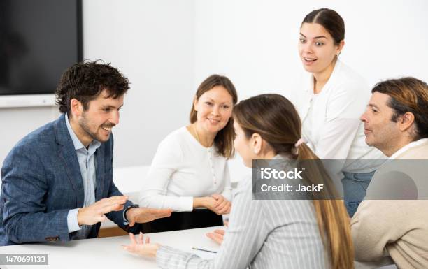 College Students In Study Group Preparing For Test Together Stock Photo - Download Image Now