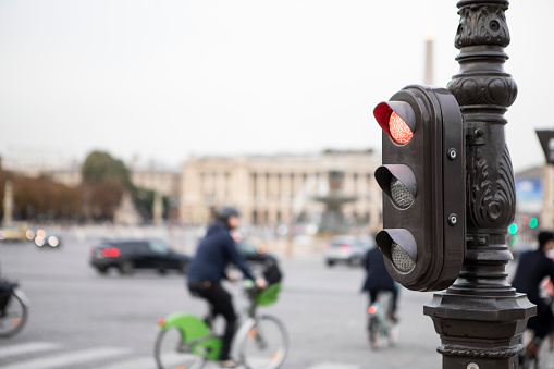 Rush hour traffic at Place de la Concorde, Paris