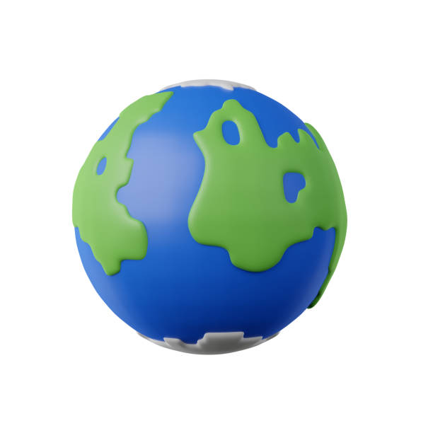 istock Planet earth cute cartoon style  isolated on white background with clipping path 3d render 1470696600