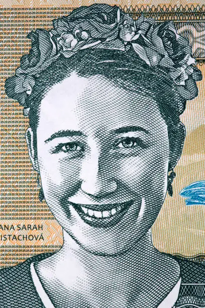 Photo of Ivana Sarah Pristachova a portrait from money