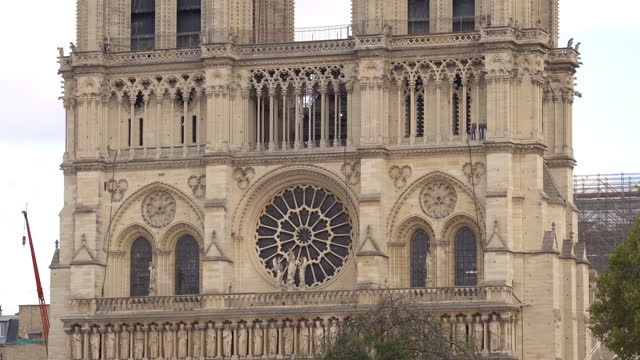 West rose window of Notre-Dame de Paris cathedral